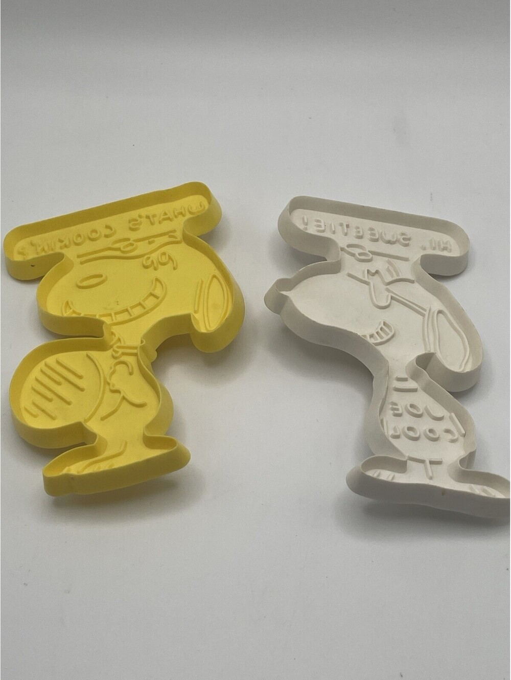 Vtg 1958 Snoopy Cookie Cutters, Set Of 2, Hallmark Joe Cool